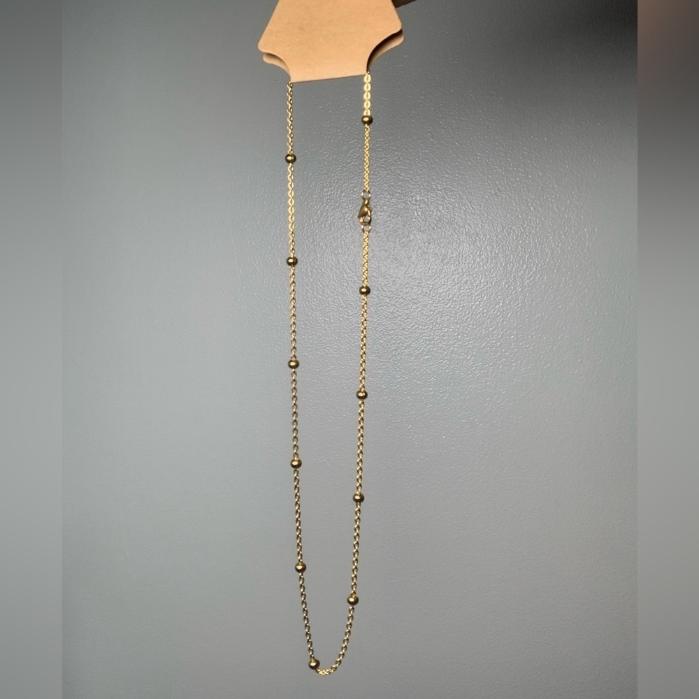 Cable Chain Necklace with Beads